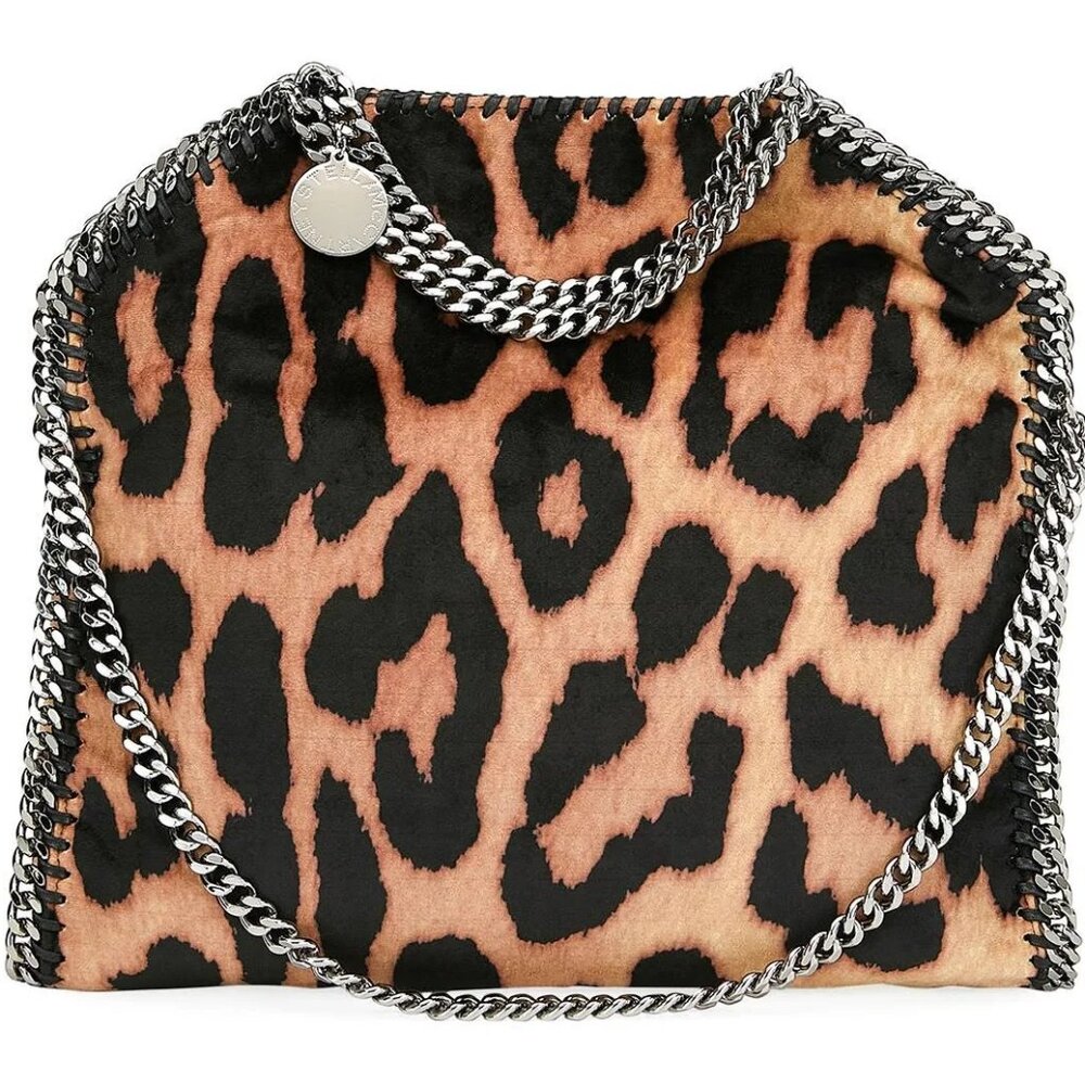 Stella McCartney 3 Chain Falabella Shaggy Dee Nag, Leopard, NWT